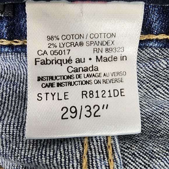 Vintage Roots Straight Leg Jeans Mid Rise Medium Wash Size 29 - Picture 12 of 13